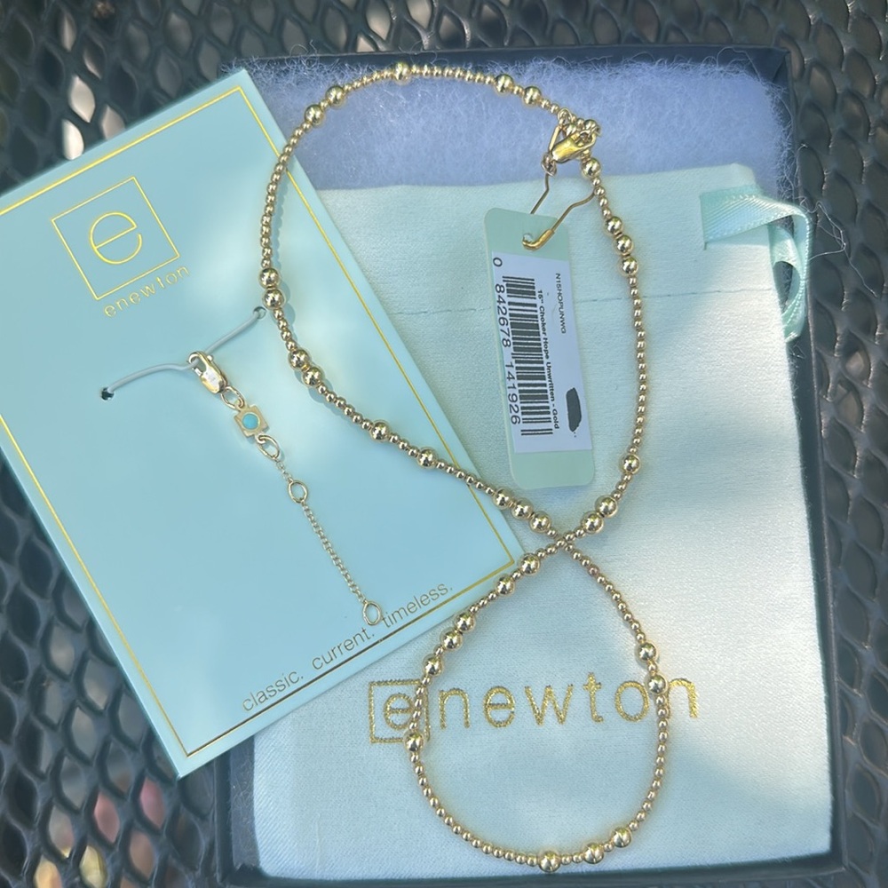 e Newton Gold Beaded Necklace